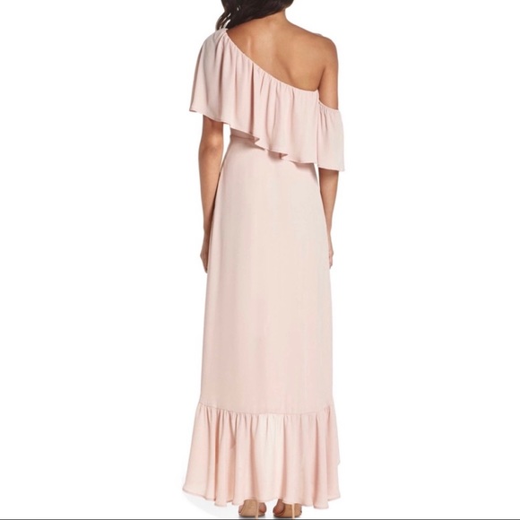 SHOW ME YOUR MUMU PINK ONE-SHOULDER RUFFLE MAXI DRESS - Picture 10 of 13
